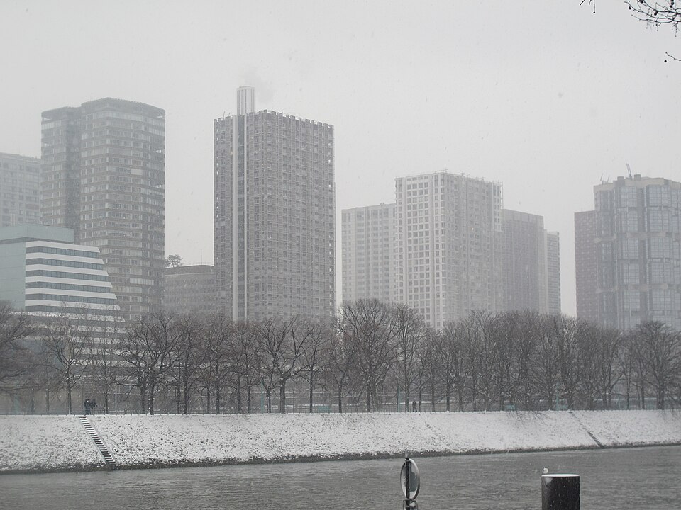 Front de Seine sous la neige