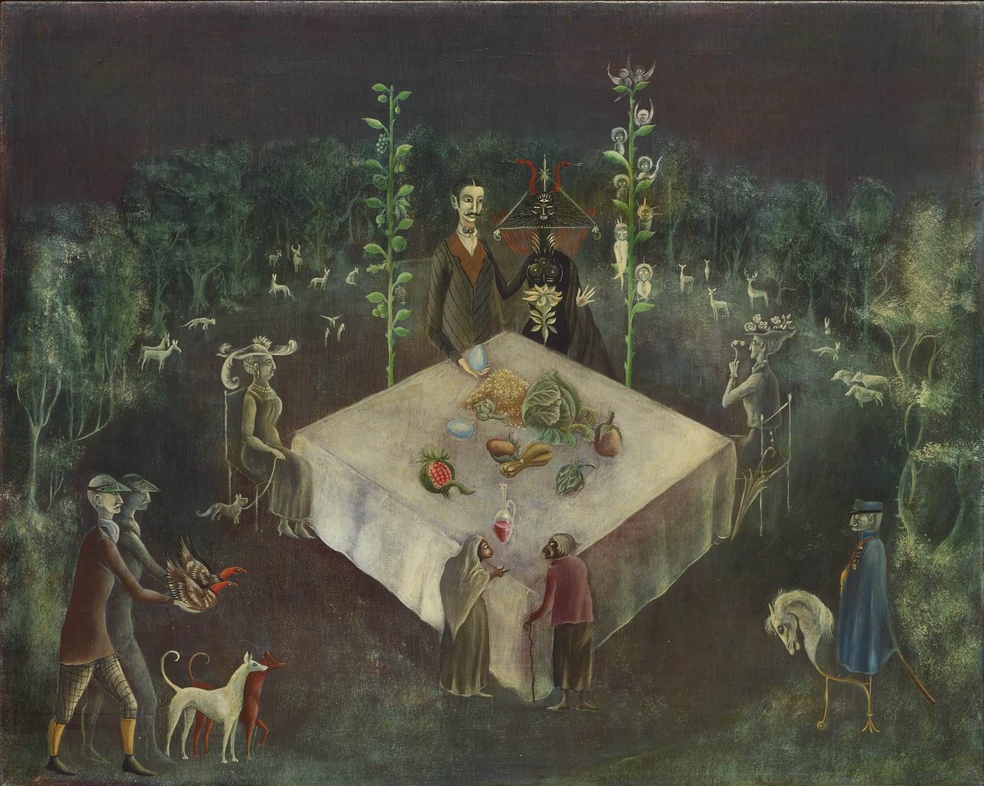 Leonora Carrington — Edwardian Hunt Breakfast, 1956