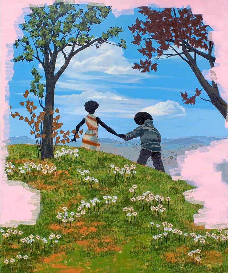 Kerry James Marshall, Vignette #13, presented in The Histories at the Musée d’Art Moderne de Paris