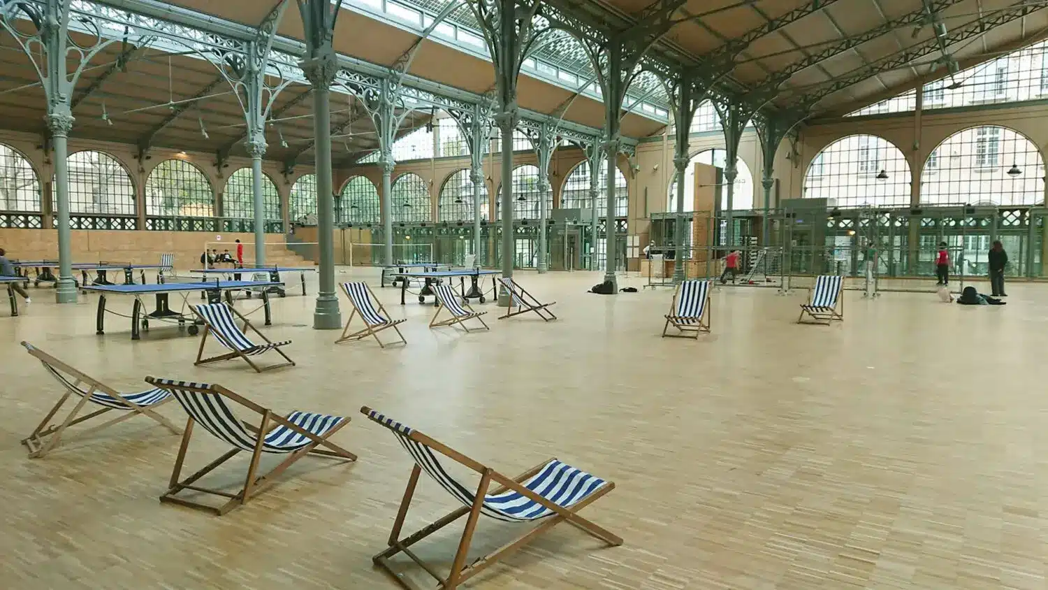 The glass-and-metal Halle of the Carreau du Temple in Paris, venue for AKAA